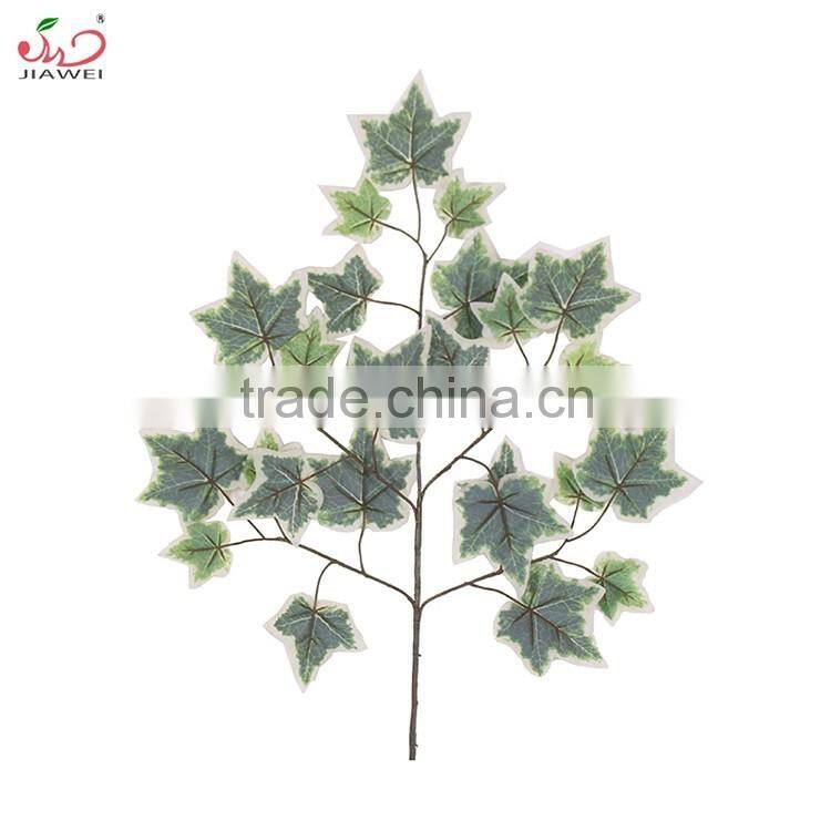 Yiwu factory wholesale indoor decoration plastic artificial green thatch leaves