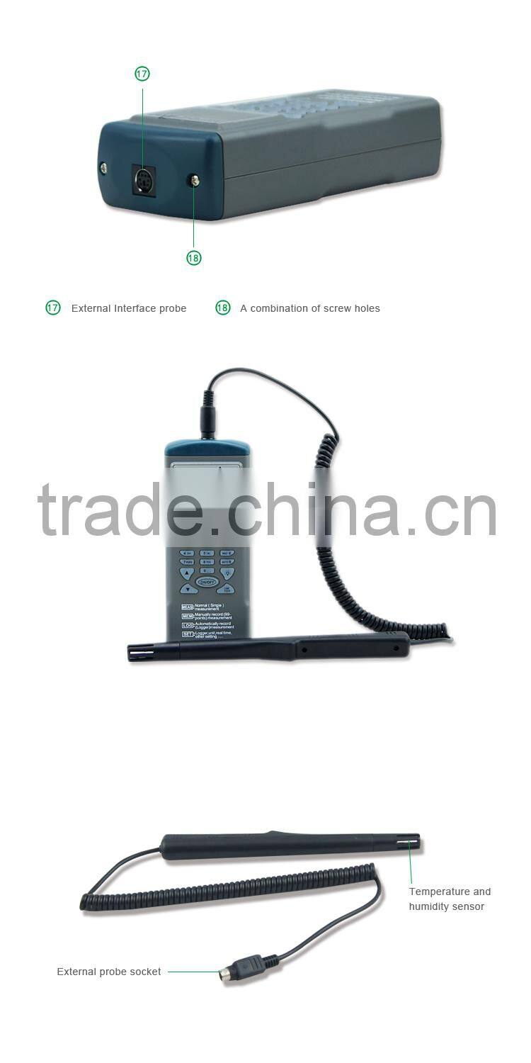 AZ9651 Handheld Precision RS232 External Temperature Humidity Datalogger Hygrometer Logger