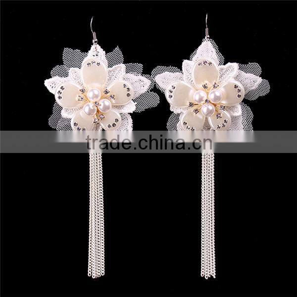 MYLOVE white lace bridal jewelry set necklace earring set flower new design jewelry MLT002