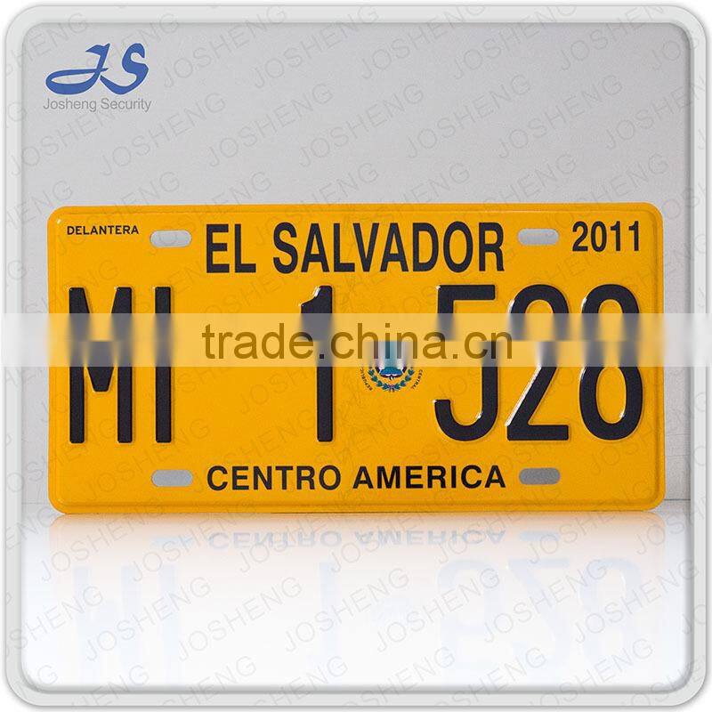 El Salvador license plate