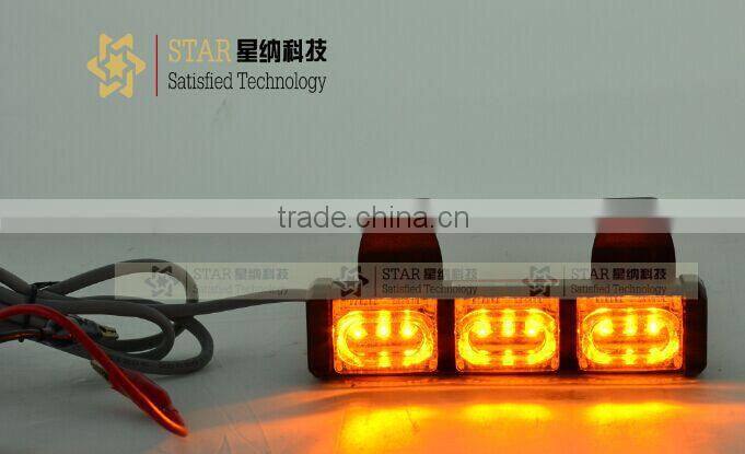 1W*9LED (9W) LED Flashing Strobe Lights 3 mode Amber Indicator Lamps bar Led Strong Strobe Light (XN189-1)