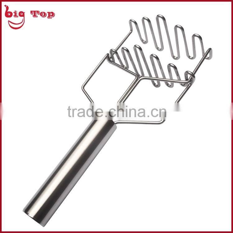 BT0208 Double Layer Stainless Steel Potato Press With Wire Head Potato Ricer Fruit Press