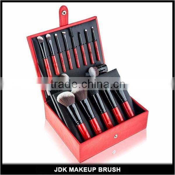 New Design 15pcs Premium Stylish Cosmetic Brush Set with Foldable Storage Box