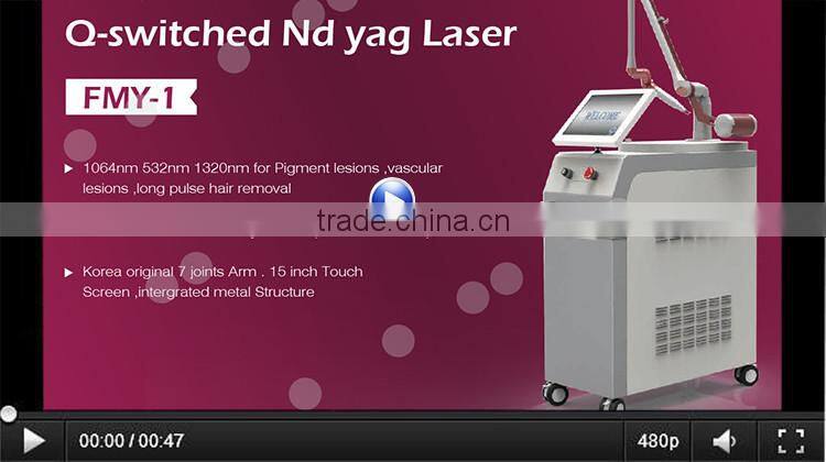 1064 nm / 532nm Professional Q-switched 8ns nd yag laser tattoo removal