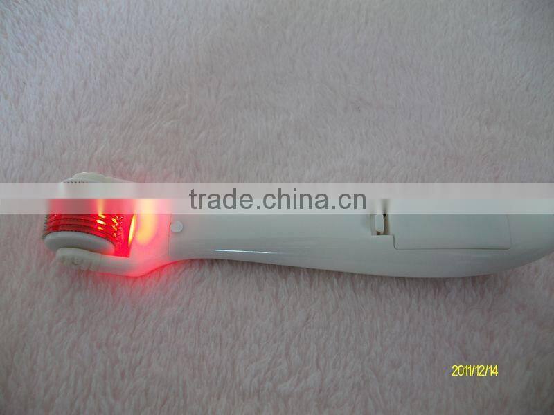 changeable heads titanium LED derma roller,vibarting roller