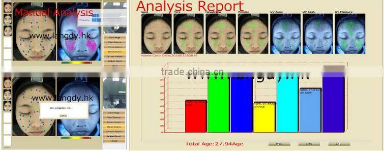 Factory direct selling Langdy new professional magic mirror skin analyzer