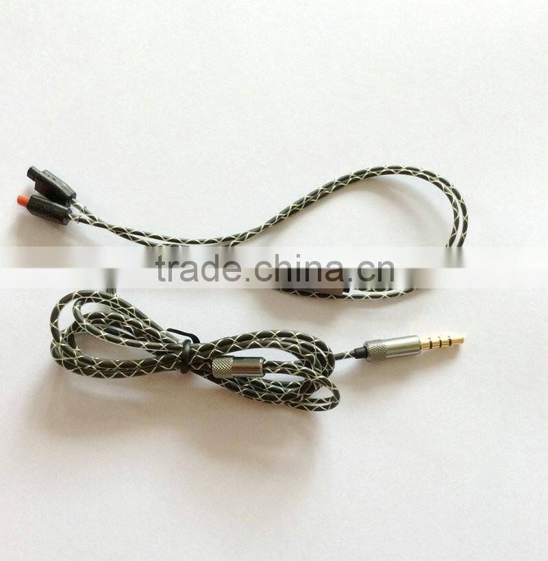Snake Skin DIY Repair Wire Replacement Upgrade Cable For Audio. Technica ATH IM01 IM02 IM03 IM04 IM50 IM70 Headphones With Mic