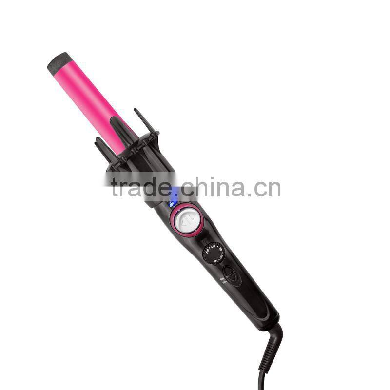 Wand Electrical Hair Curler LCD dislay automatic Nano titanium iron