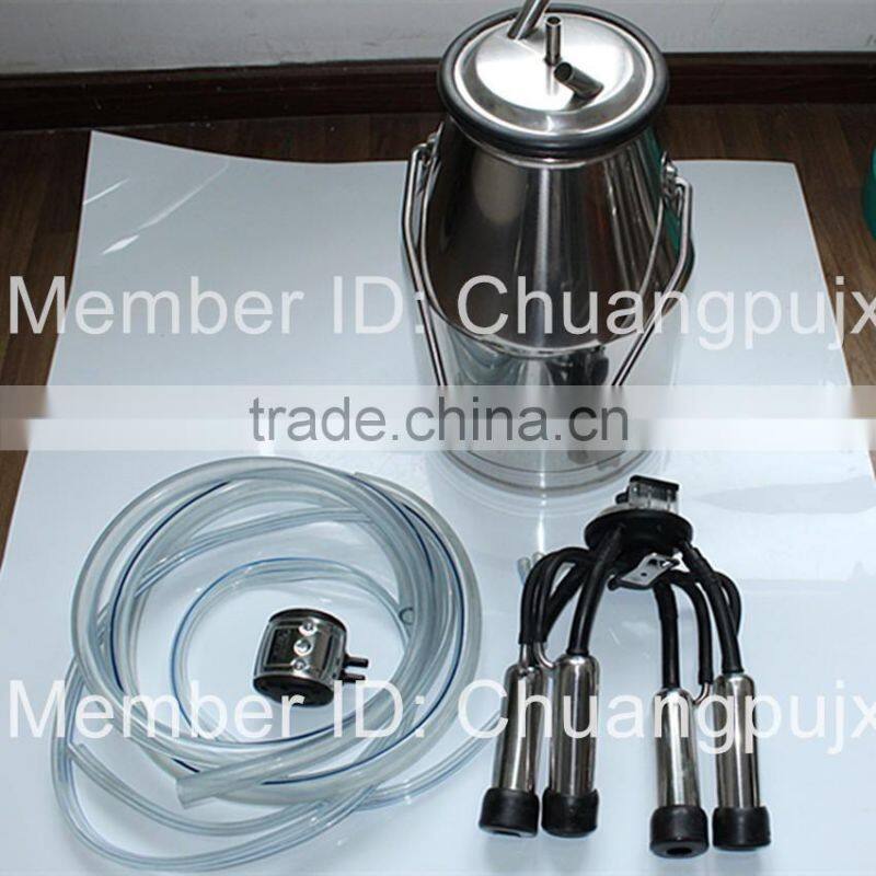 Stainless Steel Single Milk Bucket Cluster, Portable Cow Milker Pail Bucket Group, Milking Machine Accessories