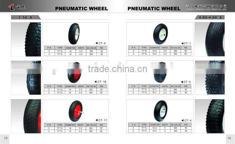 pneumatic rubber wheel 3.50-8