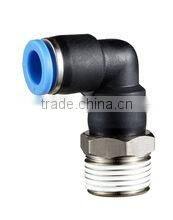 male threaded plastic tube fitting, male elbow ,compact one -touch tube fitting , push in tube fitting