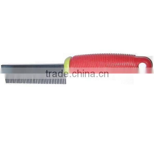 dog care tool pet red handle brush