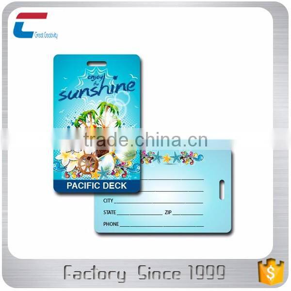 Costom Two-sided 4C Printed ID Bag Tag for Travel