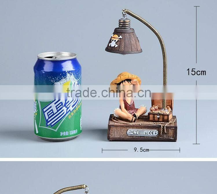 resin decorative cartoon One Piece eye protection battery operated led study reading desk table night light lamp