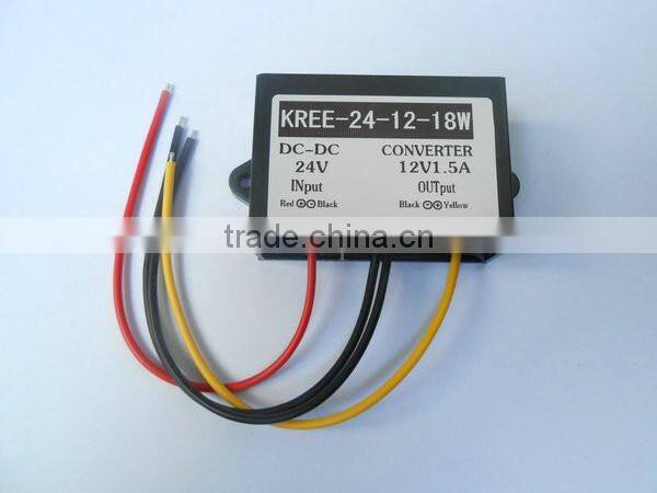 24V turn 12V1.5A 24V car power converter turn down 12V 24V 12V step-down DC-DC transformer