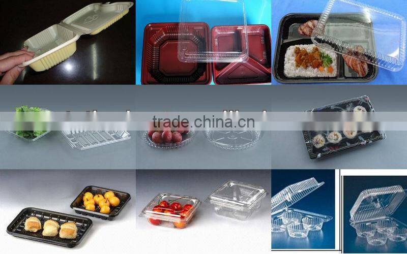 thermoforming machine to make PP lunch box, lunch trays