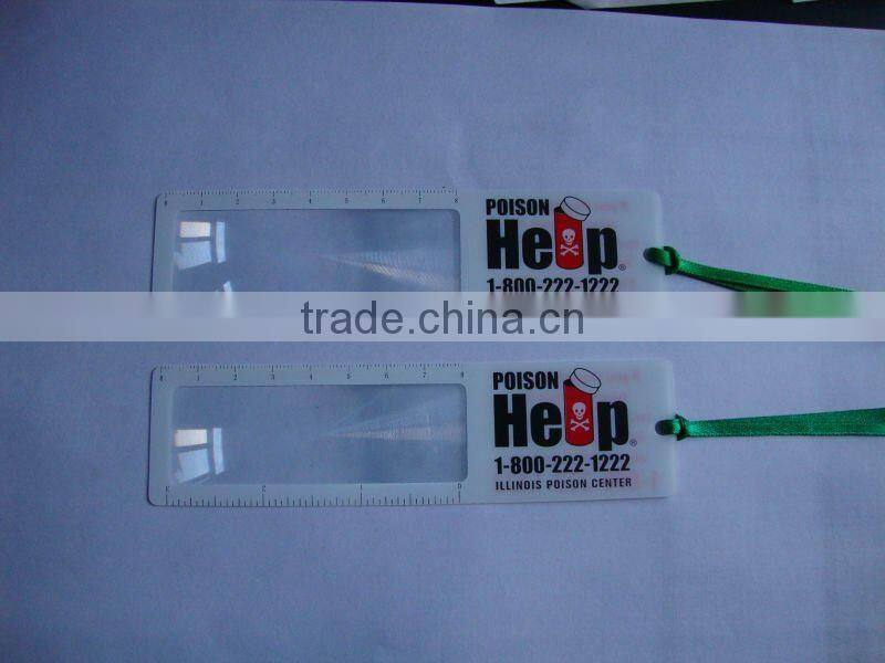 pvc bookmark magnifier, bookmark magnifiers, gift magnifier