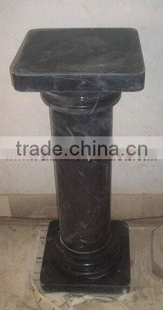 UNIQUE JET BLACK MARBLE PEDESTALS