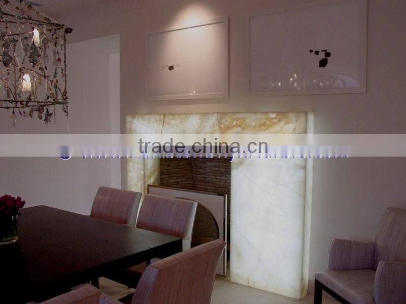 New selling good quality WHITE ONYX FIREPLACES