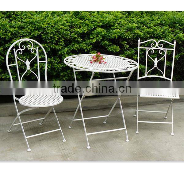 Foldable Hot Selling White Antique Iron Furniture For Garden