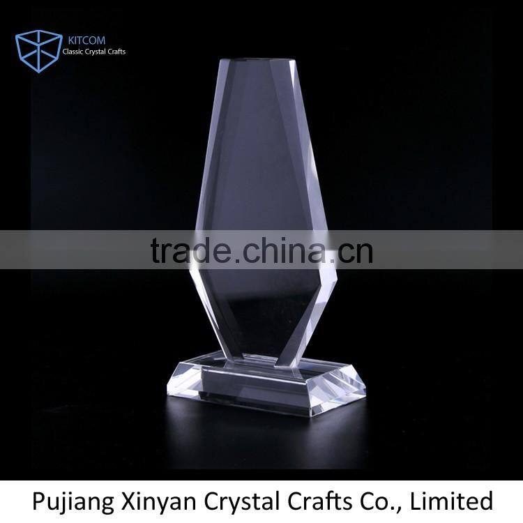 Fashion blank crystal trophy/crystal award wholesale