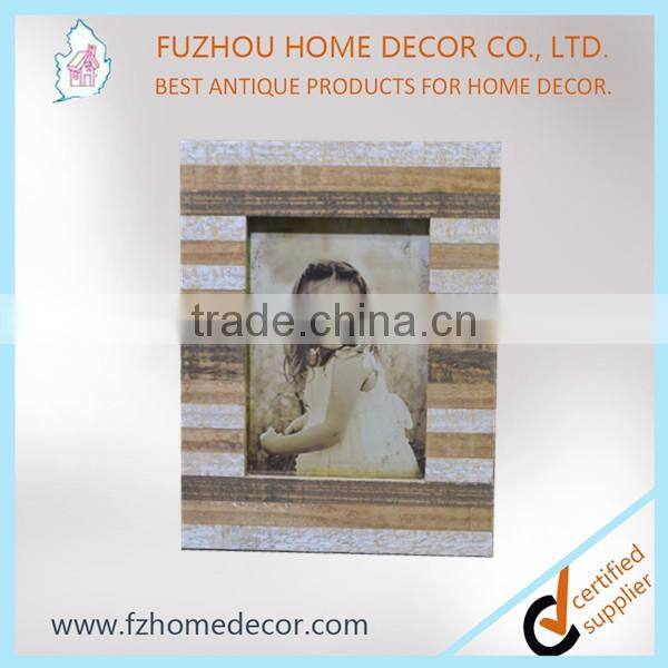 Wall 5x7 wood picture frames with strips wood decors under different colors
