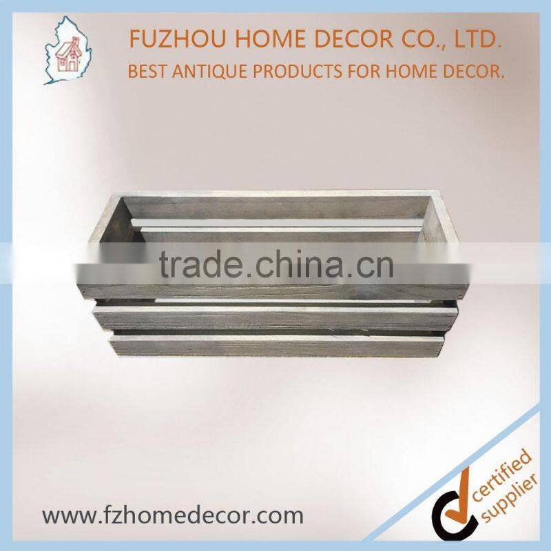 2017 latest antique wood metal crate in cute design for home use