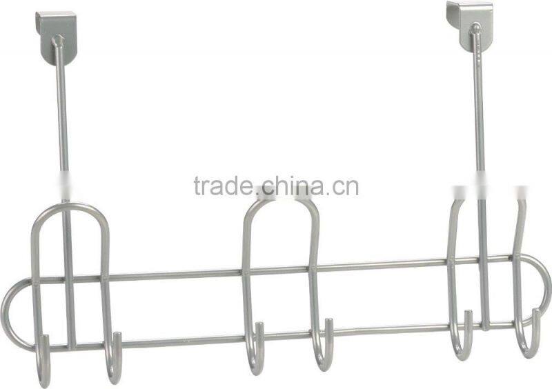 Hot Sale 6 Hooks Stainless Steel Over Door Hooks