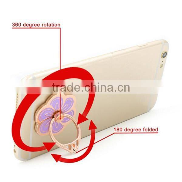 Universal 360 Degree Flower Shape Metal Smartphone Finger Stand Holder