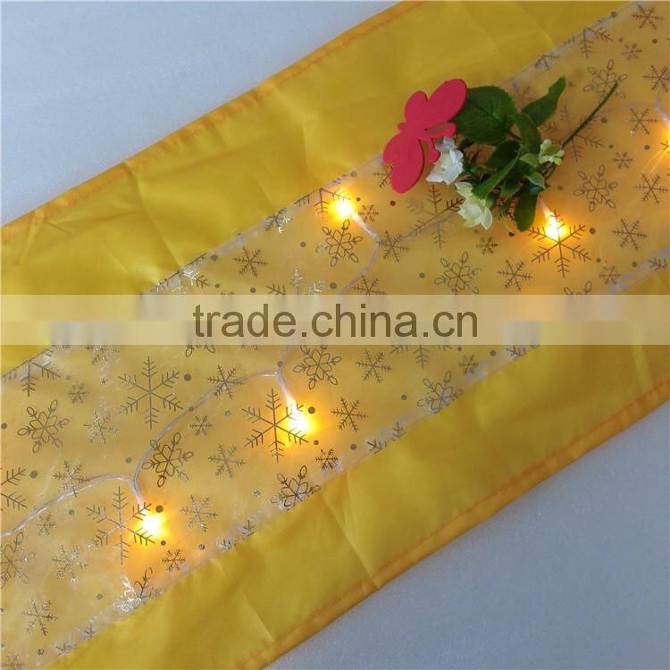 SparklingTable Runners Lights/safety lights for runners/led light for runners/table cover with led light/christmas table runner