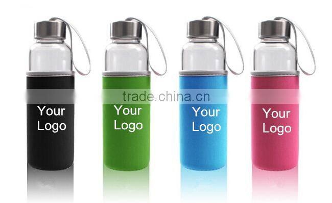 Promotional fancy water glass bottle 10 gallon double wall glass water bottle