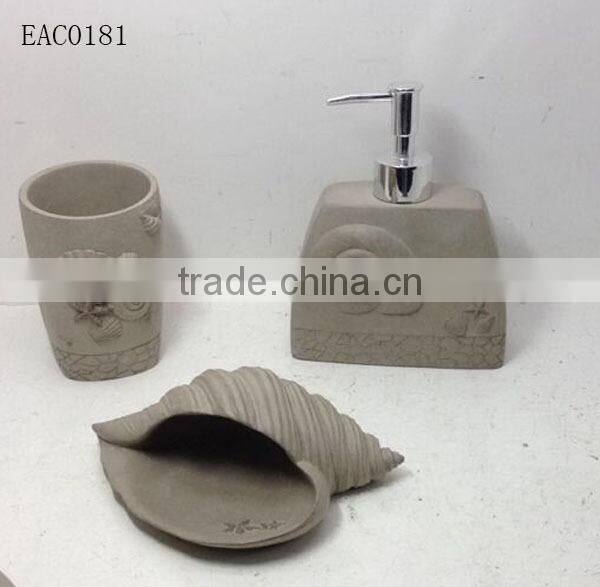 Unique design cement home decoration funny oriental bathroom accessories for business promotion