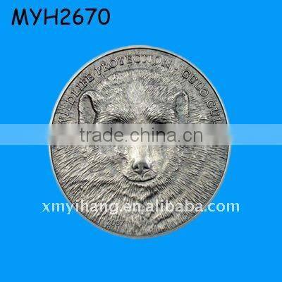 resin hand painted dragon gold power coin