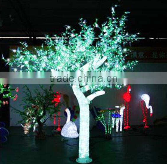 Home garden decorative 500cm Height outdoor artificial white flashing LED solar lighted up trees EDS06 1432