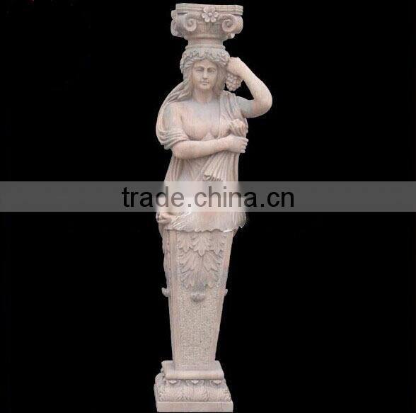 European baby angel stone pillar used for decorative