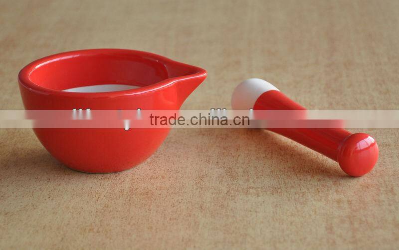 Ceramic mortar and pestle set