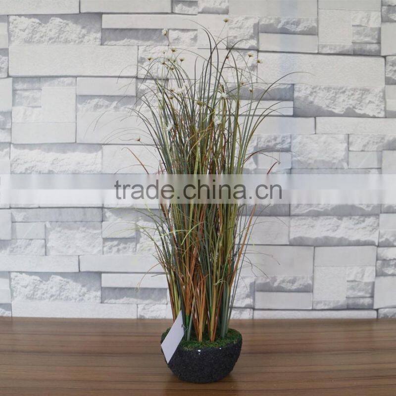Potted plastic grass bonsai