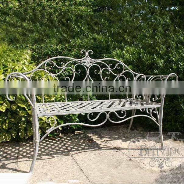 Metal garden bench