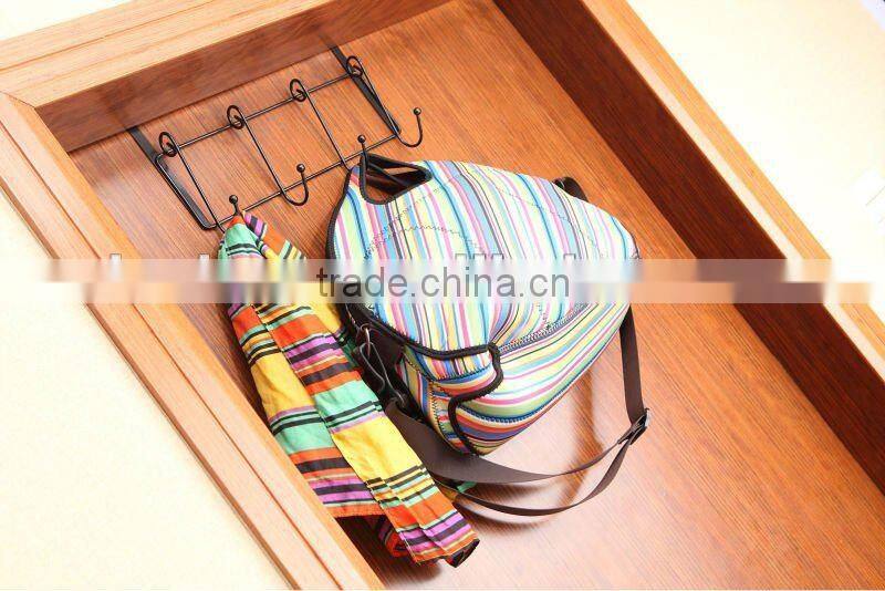 door coat hanger/door hook---4 hangers/black color