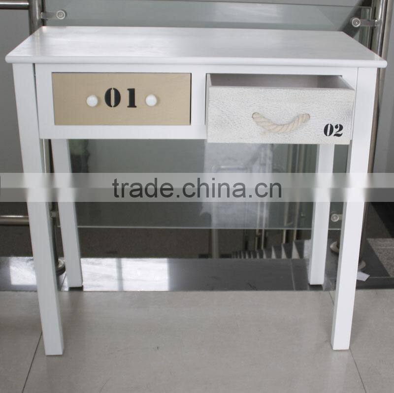 Modern Solid Wood Children Writing Table/Kids Wooden Furniture of Table With Two Drawers