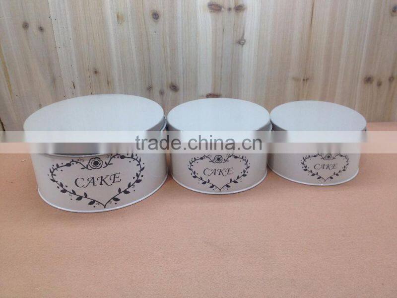 Food Grade Original Gourmet Round Cookie Cake Tin Storage Box