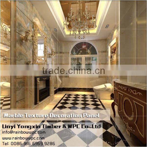 light reflection decorative wall panels for bathroom, marble texture composite facade cladding