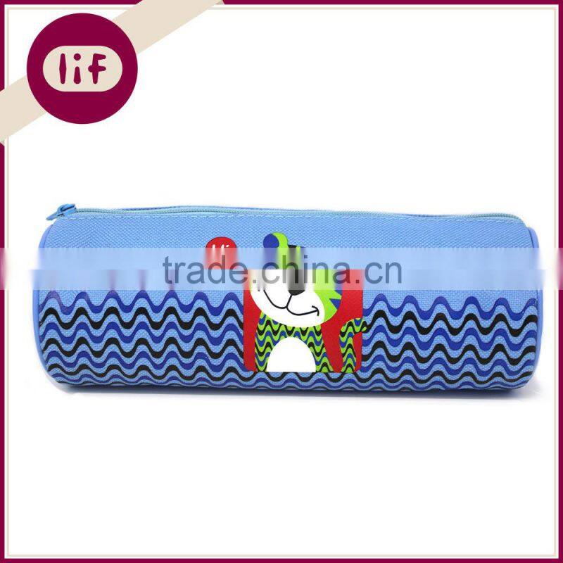 Cute Tiger Printing Round Profile Canvas Pencil bag, Tiger Printing Pencil Bag,Canvas Pencil Bag