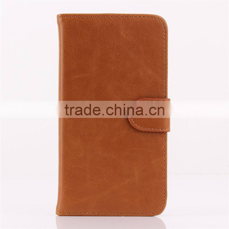 High quality crazy-horse PU card bumper/pocket cell phone case for HTC