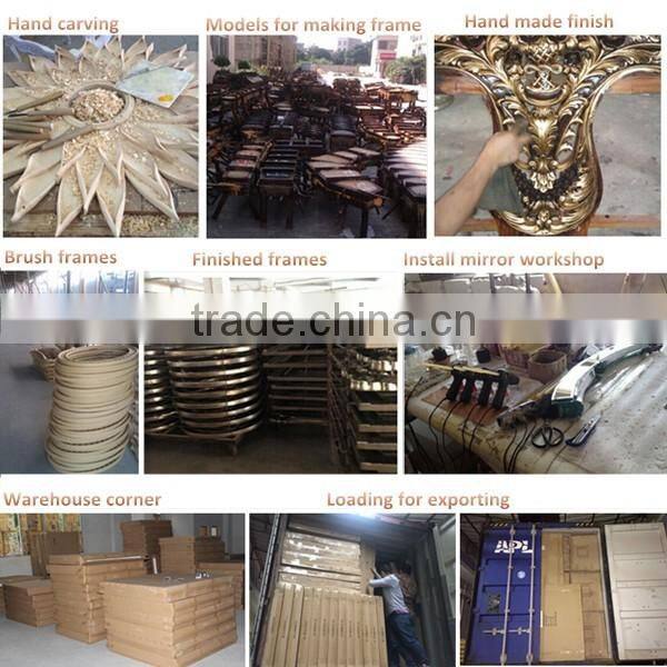 Living Room Furniture Set Classical Marble Top Console Table With Framed Mirror