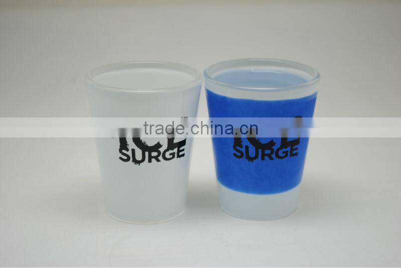 with handle color changing glass cup