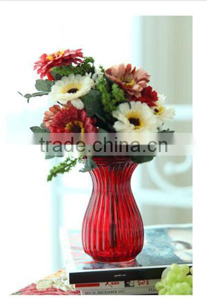 Wholesale glass flower vase tall slim vase