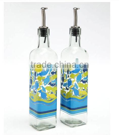 500ml square glass oil bottle