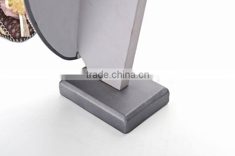 Grey Leather neck stand jewelry display stand