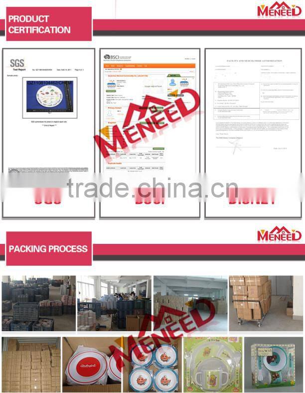 Food contact available melamine 5 compartments dip plate, round custom Christmas party candy chip dip tray